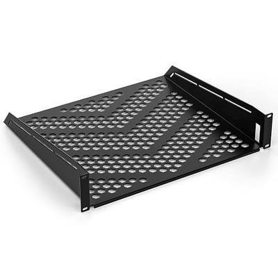 2U Rack Shelf, Vented Cantilever Universal Rack Mount Shelf, 16" Deep, Heavy-Duty Server Rack Shelf for 19" Equipment Rack & Cabinet, 100 lbs Capacity