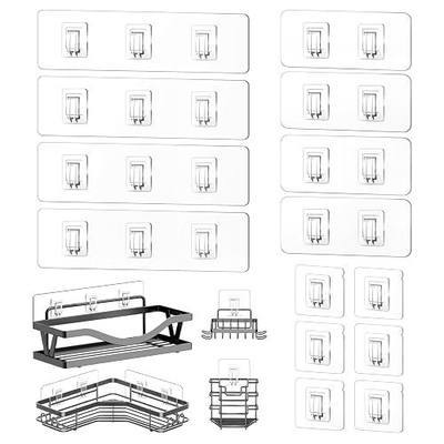 14 Pack Shower Caddy Replacement, Strong Hooks, No Drilling Shower Shelf, Hooks for Caddy, Soap Holder and Kitchen Racks