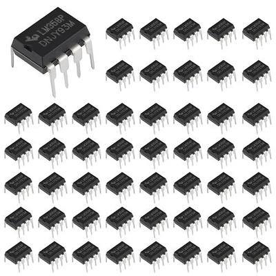 DORHEA 50Pcs LM358P Operational Amplifier IC Om-Amp DIP-8 with Machined Contact Pins LM358 IC Dual Operational Amplifier Integrated Circuit for Sensor Signal Processing, Signal Conditioning