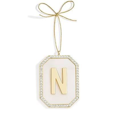 Christmas Initial Ornaments | Letter N Ornaments for Xmas Tree, Hanging Ornament for Mother Best Friends Sister Wife