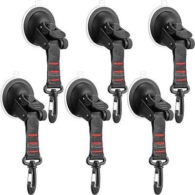 Maitys Heavy Duty Suction Cups with Hooks Tie Down Strong Suction Cup Anchor Car Camping Accessories Vacuum Outdoor Hanging Hooks for Car Boat Awning Camping Tent Trap