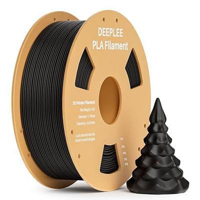 PLA 1.75mm 3D Printer Filament, Dimensional Accuracy +/- 0.02mm, Neatly Wound, No Clogging, Vacuum Package, Fits for Most FDM 3D Printers, Cardboard Spool 1kg Black