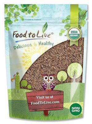 Food to Live - Organic Caraway Seeds, 4 Ounces – Non-GMO. Great for Baking, Pickling and Cooking. Non-irradiated. Whole Dry Spices. Keto. Kosher