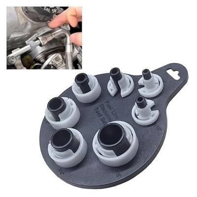 BDZMC Air Conditioner and Fuel Line Quick Disconnect Tool Kit (Black) | 1/4-7/8in Plastic Automotive AC/Gas Removal Tool, 7 SAE Standard Sizes Fuel Line Disconnect Tool for Multiple Applications