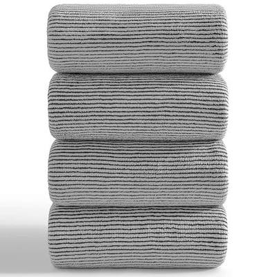 4 Piece Bath Towel Set 35"x70"Oversized Bath Towel for Bathroom Ultra Soft Fluffy Extra Large Bath Sheet Luxury Premium Bathroom Towel Highly Absorbent Quick Dry Shower Towel for Hotel Spa,Dark Grey