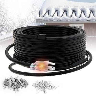 HEATIT HIRD 240FT Roof & Gutter De-Icing Cable, 5W/ft Heat Tape | Constant Wattage Heating Cable Prevents Ice Dams and Snow Buildup, Designed for Roofs, Gutters and Winter Freeze Protection