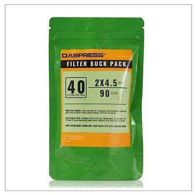 DABPRESS 40 Pack 2x4.5 Inch 90 Micron White Nylon Tea Filter Bags