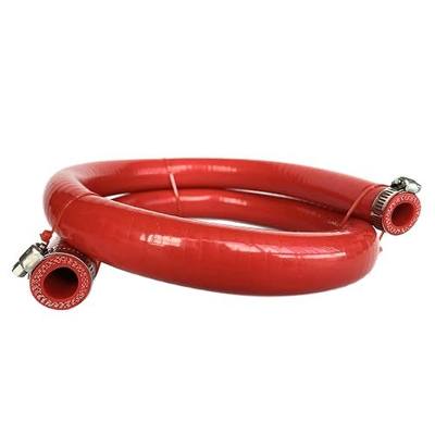 16MM (5/8") X 3.28FT Red High Temp Reinforced Silicone Heater Tubing Hose Radiator Coolant Straight Line(Work Pressure 145PSI/4-ply Reinforced/5MM Thick)+2 Clamp