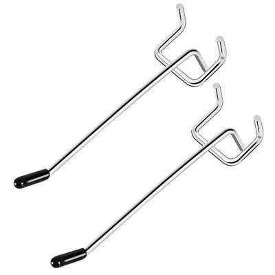 Pegboard Hooks, 25 Pack 4 inch Peg Board Hooks for Hanging, Fit 1/8" Metal Pegboards, Peg Board Hooks for Garage, Shop, Office, Crafts Organisation, Kitchen (Silver)