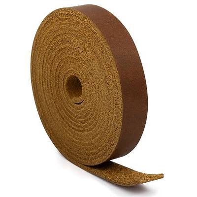 Flat Leather Strap for Crafts, 2 MM Thickness Full Grain Leather Strip for DIY Art & Craft Projects - 1/2 Inch Wide 72.5 Inches Long Brown
