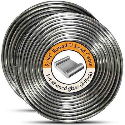 Glassco 5/64" Round U Hobby Came | Lead Came 12 ft for Stained Glass Projects | Adds Strength & Structure | Perfect for Small Glass Projects & Suncatchers | Gives a Professional Look | Adds Strength & Structure, Perfect for Small Glass Projects & Suncatchers, Gives a Professional Look