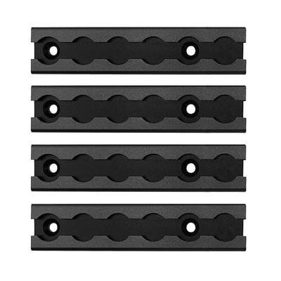 6" L-Track Rail Black 4 Pack, Aluminum Ltrack Rail for Truck and Trailer, Truck Bed Rail for Motorcycles, ATVs and Bikes