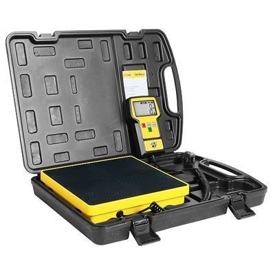 Refrigerant Scale 220 LBS HVAC Freon Scale Ultra-Large LCD Screen High Precision Electronic Refrigerant Charging Weight Scale with Portable Case for All Refrigerant Recovery Tanks