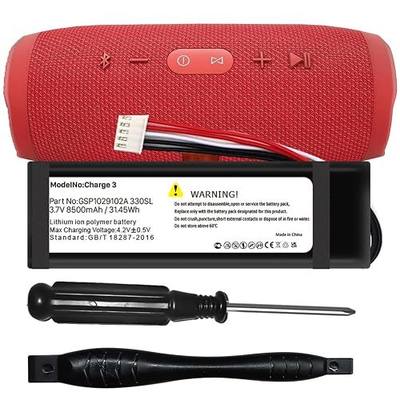 8500mAh for JBL Charge 3 Battery, Portable Speakers Charge 3 Replacement Battery Compatible with GSP1029102A 330SL Speaker with Repair ToolKits