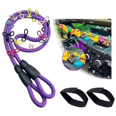 Duck Holder for Jeep,Paracord Duck Holder for Jeep Wrangle YJ TJ JK JL&JT | Rubber Ducks Mounts for Jeep,Duck Holder Rope(Purple)