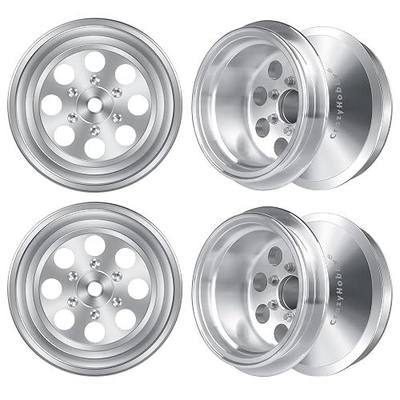 1.3' Wheel Rims Aluminum Deep Dish Wheels Negative Offset 12.5mm for 1/18 Traxxas TRX4MT F-150 K10 RC Monster Truck Replacement