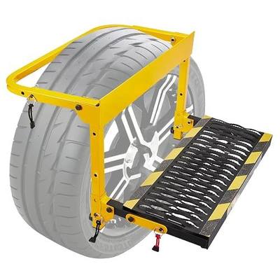 Tire Step for Truck Upgraded, SUV and RV Adjustable Folding Heavy Duty Wheel Step, Non-Slip Steel Surface, Max 350 Pounds