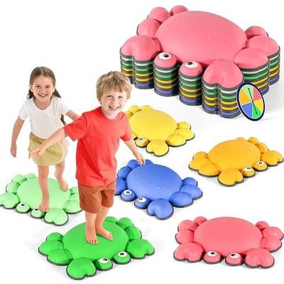 TOPNEW Stepping Stones for Kids, Non-Slip Balance Stepping Stones for Promoting Children's Coordination Skills, Toddler Stepping Stones Obstacle Course for Kids Age 3 4 5 6 7+