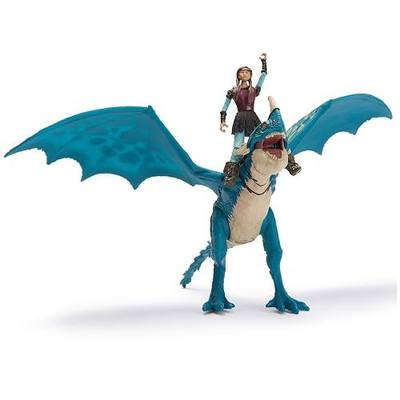 DreamWorks Dragons Deadly Nadder & Astrid Action Figures Viking Rider Duo | 13-Inch Nadder Dragon Toy, 3-Inch Astrid Viking Action Figure, Real Feel Wings, Pretend Play Gifts for Kids Ages 4+