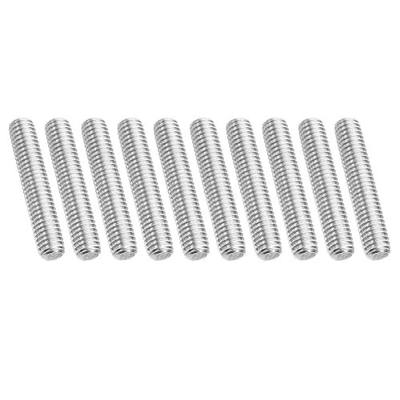 PATIKIL 3/8"-16 UNC 304 Stainless Steel Fully Threaded Rod, 10Pcs 2" Length Long Threaded Screw Right Hand Threads All Threaded Rod Studs for Anchoring Bolt, Clamps, Hangers and U-Bolts