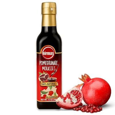 Hirmas Pomegranate Molasses (Nar Eksisi), 12 oz | No Sugar Added, No Additives | Naturally Tart & Tangy | Vegan, Gluten-Free | Premium Glass Bottle for Salads, Marinades & Glazes