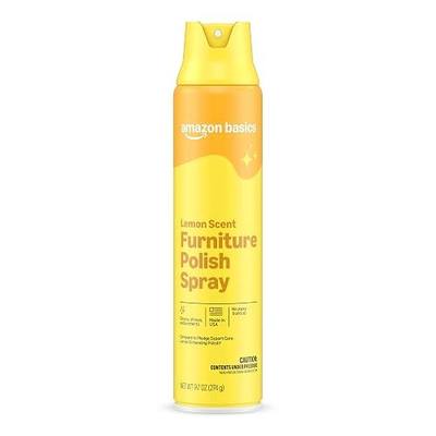 Amazon Basics Lemon Scent Multi-surface Furniture Polish Spray, Cleans, Shines & Protects, No Waxy Build-up, 9.7 OZ, Pack of 1