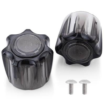 Faucet Knobs RV Replacement Hot and Cold Acrylic Knobs for Faucet Compatible with DF-RKS (Smoked)