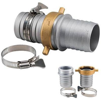 2-inch hose connector, water pump connector, aluminum needle lug connector with 2 clamps