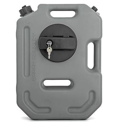 Rough Country 10L / 2.6 Gallon Flat Fluid Container w/Lockable Mount - Non-Potable Water & Utility Storage for Trucks, SUV, RV, UTV & Off-Road Vehicles, Gray