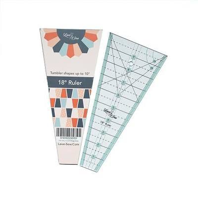 Dresden Ruler Love Sew (18 Degrees) – Acrylic Quilting Template for 5" and 10" Precut Fabrics | Easy-to-Use Tool for Charm Packs & Layer Cakes | Ideal for Quilting, Sewing, and Patchwork Projects