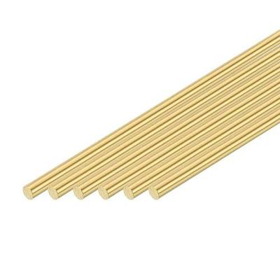 uxcell 24 Pcs 1/32"(0.8mm) Dia Brass Solid Round Rod, 6"(153mm) Length H62 Brass Lathe Bar Stock Round Brass Rod for DIY Crafts Industry Construction