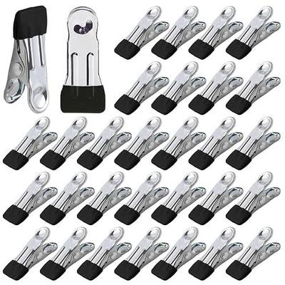 Stainless Steel Heavy Duty Outdoor Clips - Multipurpose Laundry Clips for Clothes, Towels, Snacks, Photo (30, Black)
