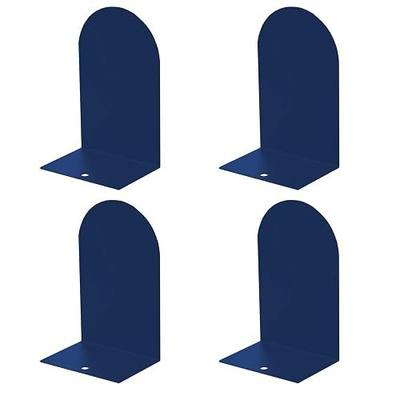 MerryNine Metal Book Ends, 4 Pack Blue Bookends for Shelves, Book Holder for Heavy Books, Book End for Kids Books, Decoration Bookend for Home Office