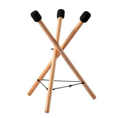 EKDJKK Handpan Stand, Tongue Drum Bracket, Solid Wood Adjustable Tripod Structure Holder, Extendable Snare Bracket for 12 to 22 Inch Percussion Instruments
