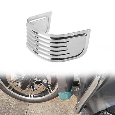 Chrome Front Fender Skirt for Harley, Steel Ribbed Skirt Fender Trim Decorative Protection for Harley Road King Electra Glide Tri Glide Ultra Classic Limited Low 2014-2024 Accessories