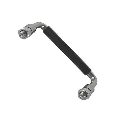 304 Stainless Steel Folding Handle 90 Degree Folding Solid Pull with Rubber, Electric Cabinet Pull Industrial Cabinet Handle, Toolbox Handle (with Nut, Hole Center 4.72 in)