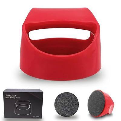 AEROVA 1 Pieces Block Printing Baren Tools Hand Printing Linocut Tools Printing Press Comfortable Handle - 4 inchs