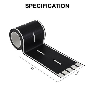 Roadway Tape - Black Road Track Tape for Kids Birthday Party Racing Party Decoration - 2.4 Inch Wide 33 FT Long