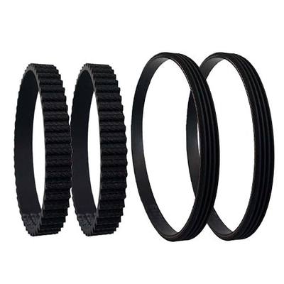 Replacement Vacuum Belts Compatible with Shark LA502 LA500 AZ2002 AZ2000 AZ2000W AZ2000WWK Cleaner Parts - Front Brush Belt Vega 153-3MV-7/153-3GT-7 + Long Drive Belt Vega EPH219 (2+2 Pack)