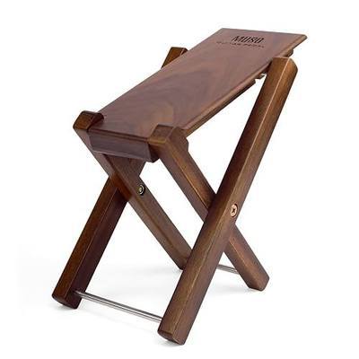 Muso Guitar Stool Foot Rest, Adjustable Foot Stool Folded Wooden Pedal,Pedicure Foot Stool Footrest 4 Level Suitable for Guitar (America Black Walnut)