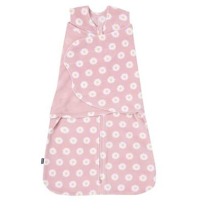 HALO Micro-Fleece Sleepsack Swaddle, 3-Way Adjustable Swaddle Blanket for Newborn and Infants, TOG 3.0 for Cold Climates, Hip Healthy, Daisy, Newborn, 0-3 Months