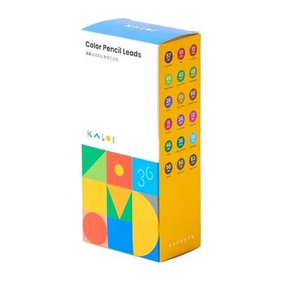 Kaco KALOR Mechanical Pencil Refills, 36 Color Set, 72 Pieces