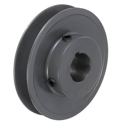 uxcell AK34-7/8 V-Belt Sheave 7/8"Bore 3.45"OD Single Groove Web Sheave Bored-to-Size Sheave, Cast Iron, Belt Section for 4L or A Belt