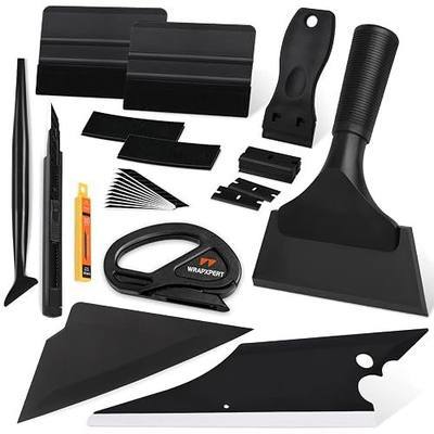 WRAPXPERT Window Tint Kit 15 PCS Vinyl Wrap Tools Kit Vehicle Glass Protective Film Installing Tool Included Squeegee Tool Kit, Plastic Scraper, Safety Film Cutter, Utility Knife with Blades