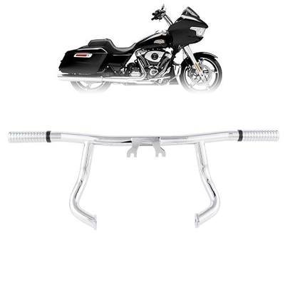 Kinglemc Flat-Out Crash Bar Engine Guard Highway Freeway Bar(Chrome) | for Harley Davidson Road King Street Glide Road Glide Touring 2014-2025,Reliable Motorcycle Drop and Engine Protection