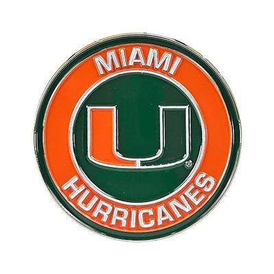 University of Miami Metal 3D Team Emblem by FANMATS – All Weather Decal for Indoor/Outdoor - Easy Peel & Stick Installation on Vehicle, Cooler, Locker, Tool Chest-Unique Gift for NCAA Football Fan