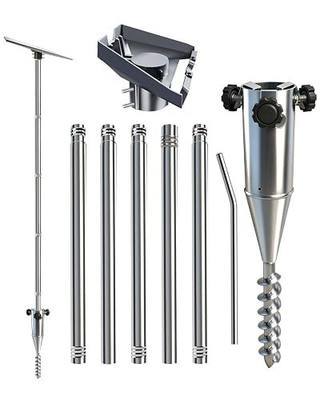 10FT Starlink Standard 4/4X/V3 Gen 3 Ground Pole Mount Kit,Durable 1.5'' Diameter Pole,Starlink Mounting Kit with Starlink Gen 3 Pipe Adapter and No Dig Ground Anchor