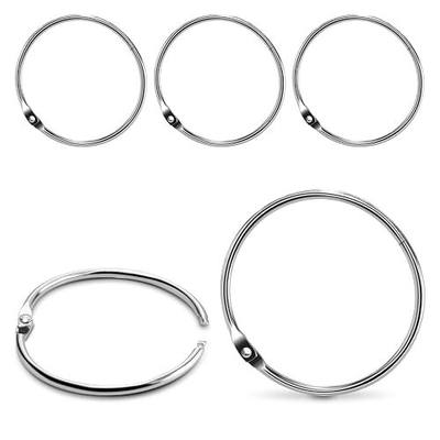 15 Pack 2-1/2 Inch Large Loose Leaf Binder Rings Metal O Ring Paper Book Rings for Flash Card, Key Chain Ring, Home, Office, School, Silver, 2.5"(63mm)
