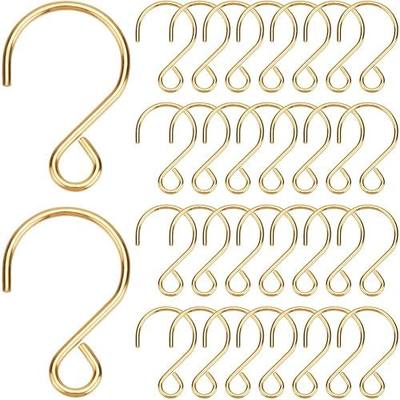 1 Box 300pcs S Shaped Hooks Small Stainless Steel S Hooks Metal Wire Mini Golden S Shape Ornament Hanger Hook Connectors for Hanging Crystal Chandelier Christmas Day Tree Jewelry DIY Crafts