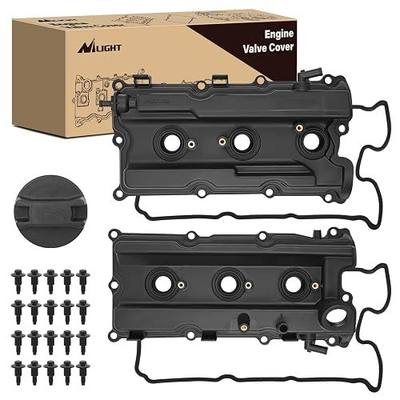 Nilight Pair Engine Valve Cover for Nissan Frontier 2005-2019, NV1500 NV2500 NV3500 2012 2013 2014 2015 2016 2017 2018 2019, Pathfinder 2005 2006 2007 2008 2009 2010 2011 2012, Xterra 2005-2015